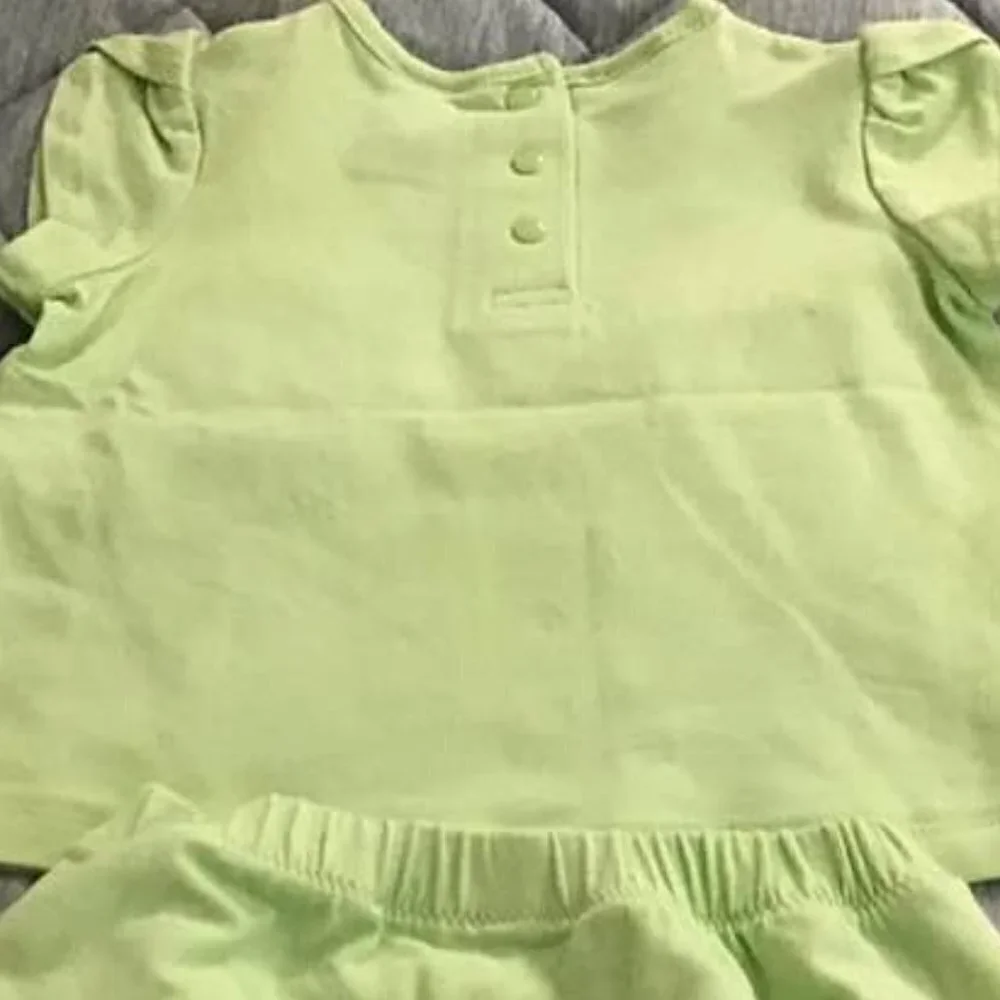 First Impressions 2 pc Lime Green Short Set Size 6-9 Months and 12 Month…